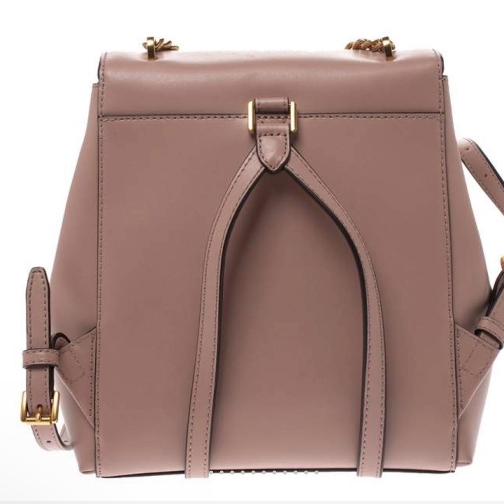 Michael Kors Brown Backpack with Gold Chain - Picture 3 of 13